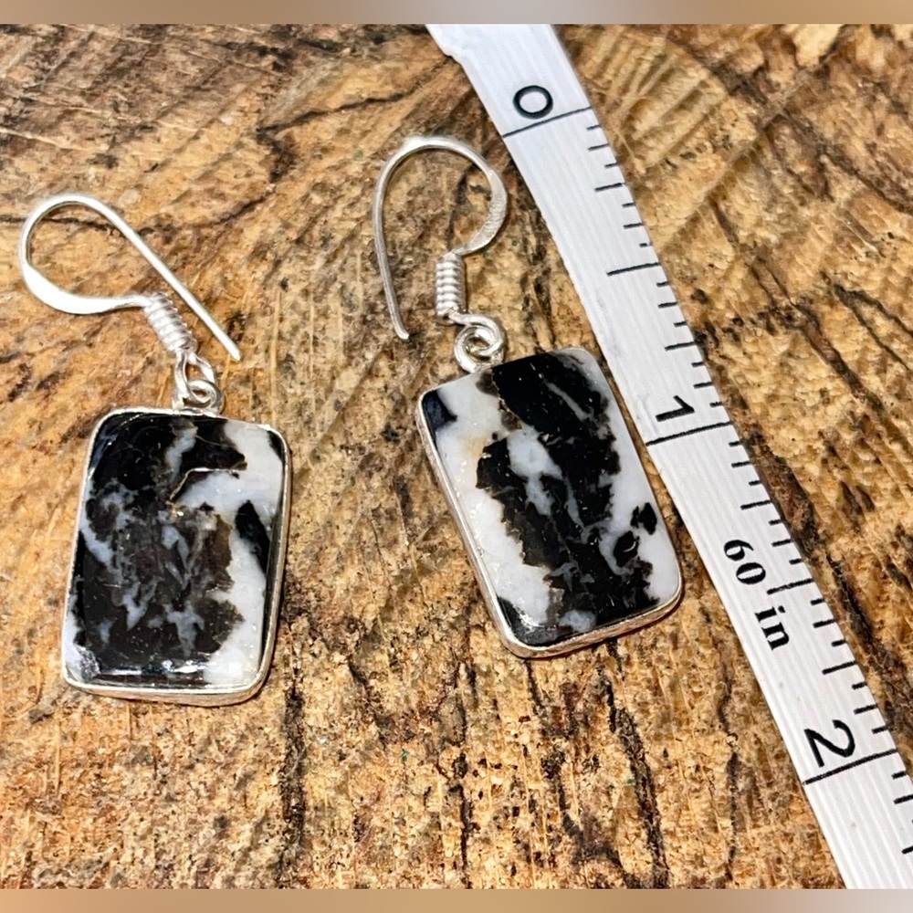 White Buffalo Turquoise Earrings 1 1/2” - Picture 9 of 10